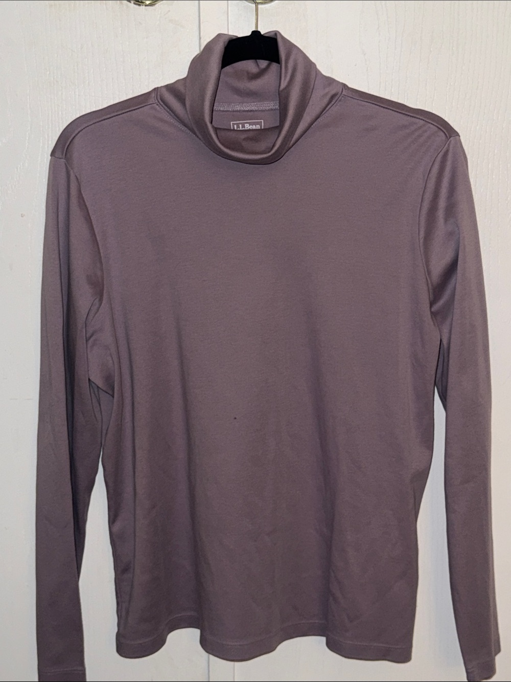 LL Bean Mock Neck Long Sleeve Top Womens Size XL Pullover Supima Cotton
